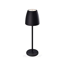 Batteri bordlampe TAVOLA up / down, dæmpbar IP54, sort, hvid mat dæmpbar