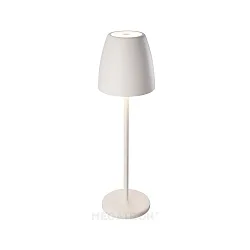 Batteri bordlampe TAVOLA up / down, dæmpbar IP54, hvid, hvid mat dæmpbar