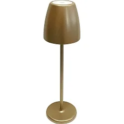 Batteri bordlampe TAVOLA PREMIUM med USB tilslutning, med touch-dæmper, magnetisk montering IP54, guld dæmpbar