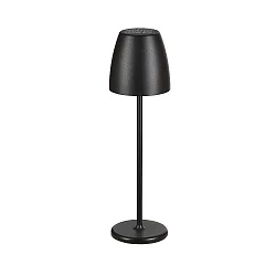 Solar bordlampe TAVOLA SOLAR med USB tilslutning, sæt med 1, med touch-dæmper, magnetisk montering IP54, sort dæmpbar