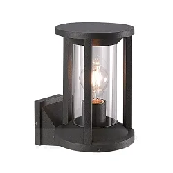 Udendørs wall luminaire CILLO E27 IP65, sort dæmpbar