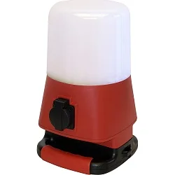 LED Arbejdslampe HELFA 360° Lys på byggepladsen, 40W, 5000K, 4000lm, IP54, rød