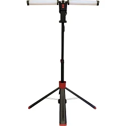 LED Arbejdslampe HELFA DUO Lys på byggepladsen, 80W, 5000K, 4500lm, IP54, rød