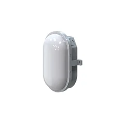 Fugttæt armatur ZELLA NEO oval, slagfast, omskiftelig, multipower IP54, grå 