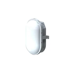 Fugttæt armatur ZELLA NEO oval, slagfast, omskiftelig, multipower IP54, grå 