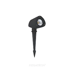 Jordspydslampe GARTIA M med stik, mittelgroß IP65, sort 