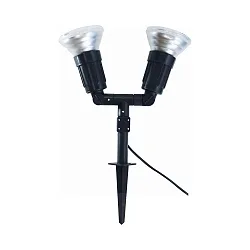 Spytlampe CAPPI 2-flammer E27 IP44, sort dæmpbar