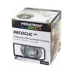 Downlight DECOCLIC rund, svingbar GU10 IP23, jern børstet 