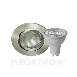 Downlight DECOCLIC DUALBEAM rund, dæmpbar GU10 IP20, jern børstet dæmpbar