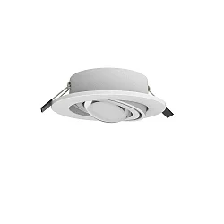 Indbygningslampe PLANEX + POWERLENS 60° flad, svingbar, med linseoptik GX53 IP20, hvid  4,8W 420lm 2700K 60° 60° CRI 80-89