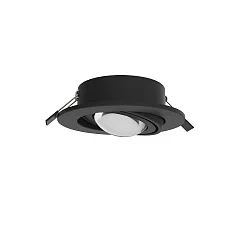 Indbygningslampe PLANEX + POWERLENS 60° flad, svingbar, med linseoptik GX53 IP20, sort  4,8W 420lm 2700K 60° 60° CRI 80-89