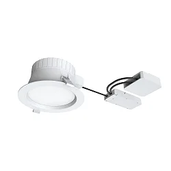 Indbygnings loftlampe FILA DALI DF 100° Ø 172MM rund, stiv, DALI styrbar, omskiftelig, med diffuser IP54, hvid mat