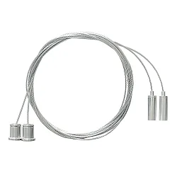 accessories wire suspension TIBIA 2-fold, silver 200cm