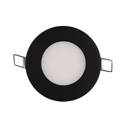 Indbygget downlight LED PANEL FLAT 85 R SCCT MP rund, CCT Switch, omskiftelig, multipower IP44, sort 