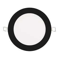 recessed downlight LED PANEL FLAT 145 R SCCT DIM C round, CCT Switch IP44, black dimmable