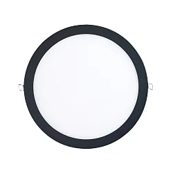 Indbygget downlight LED PANEL FLAT 300 R SCCT 350MA PRISM rund, CCT Switch, UGR < 19, ekskl. strømforsyning IP20, sort dæmpbar