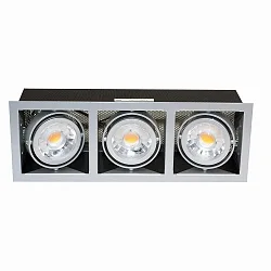 LED Indbygningslampe LED MINI KARDAN E3, 3x7W, titanium mat, 3000K, 24°