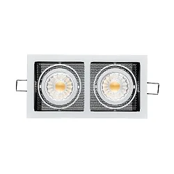 Indbygningslampe LED MINI KARDAN E2 BIO 2-flammer, svingbar, dæmpbar IP40, klar, sort, titan dæmpbar 14W 1000lm 4000K CRI 97