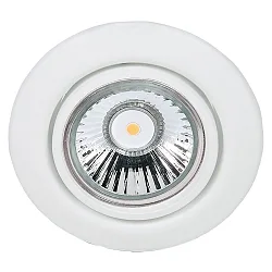 Indbygningsspot DOWNLIGHT C 3830, Ø 8.8cm, drejelig, hvid mat