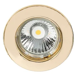 Indbygningsspot DOWNLIGHT C 1830, Ø 8cm, fastsaettes, guld 24 karat forgyldt