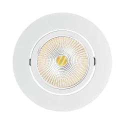 Indbygget downlight ECO FLAT 5068R DIM / 38° rund, CCT Switch, dæmpbar IP40, hvid mat dæmpbar