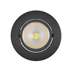 Indbygget downlight ECO FLAT 5068R DIM / 38° rund, CCT Switch, dæmpbar IP40, sort mat dæmpbar