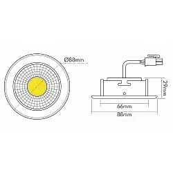 Downlight A 5068 T FLAT flad, svingbar IP20, nikkel børstet dæmpbar