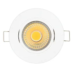 downlight A 5068 S round IP40, white matt dimmable