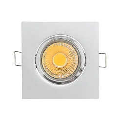 downlight A 5068Q S square, swivelling IP40, chrome dimmable