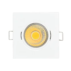 downlight A 5068Q S square, swivelling IP40, white matt dimmable