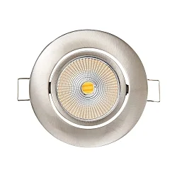 Downlight 5068 DTW svingbar, Dim-To-Warm IP40, klar, nikkel børstet dæmpbar