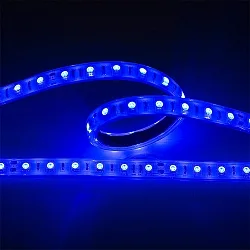 Udendørs LED Strip Flexible LED SMD 5050, IP67, 24V 14.4W/m, BLAU, 200cm