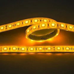 Udendørs LED Strip Flexible LED SMD 5050, IP67, 24V 14.4W/m, GELB, 500cm