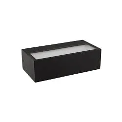 Udendørs wall luminaire WL-RE200 UP/DOWN SCCT 115° direkte / indirekte IP65, sort 