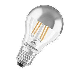 Top spejl lyskilde standard CLASSIC MIRROR A50 CL SILVER omskiftelig A60 klar E27 6,5W 650lm 2700K 300° CRI 80-89 