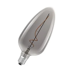 Glødepære kerteformet VINTAGE 1906® CLASSIC C125 DIM 15 stor klar E27 4W 140lm 1800K 300° CRI 80-89 dæmpbar