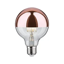 Top spejl lyskilde globeformet DECO GLOBE G95 LED COPPER ON-OFF omskiftelig G95 klar E27 6,5W 600lm 2700K CRI >80 