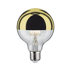 Top spejl lyskilde globeformet DECO GLOBE G95 LED GOLD ON-OFF G95 klar E27 6,5W 600lm 2700K CRI >80 dæmpbar