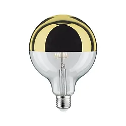 Top spejl lyskilde globeformet DECO GLOBE G125 LED GOLD G125 klar E27 6,5W 600lm 2700K CRI >80 dæmpbar