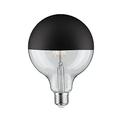 Top spejl lyskilde globeformet DECO GLOBE G125 LED BLACK MATT G125 klar E27 6,5W 600lm 2700K CRI >80 dæmpbar