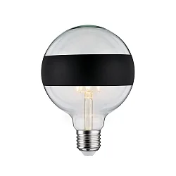 Filament Globe lyskilde DECO GLOBE LED MIRROR-RING BLACK MATT G125 klar E27 6,5W 640lm 2700K CRI >80 dæmpbar
