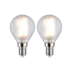 Glødepære dråbeformet P45 sæt med 2 E14 4,5W 470lm 2700K CRI >80 