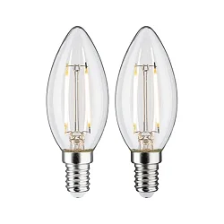 Glødepære kerteformet FILAMENT C35 sæt med 2, omskiftelig E14 2,7W 250lm 2700K CRI >80 