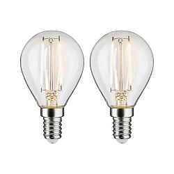 Glødepære dråbeformet FILAMENT P45 sæt med 2, omskiftelig E14 2,7W 250lm 2700K CRI >80 