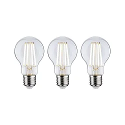 Glødepære standard ECO-LINE AGL sæt med 3, omskiftelig A60 klar E27 3x 4W 840lm 3000K 360° CRI >80  klar