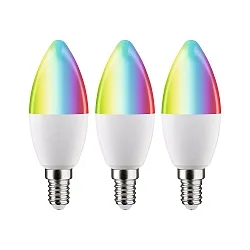 WIFI LED Smart lyskilde RGBW sæt med 3, ZigBee styrbar E14 5W 470lm 2200-6500K CRI 80-89 dæmpbar