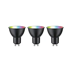 WIFI LED Smart lyskilde RGBW sæt med 3, ZigBee styrbar GU10 4,8W 350lm 2200-6500K 38° CRI 80-89 dæmpbar
