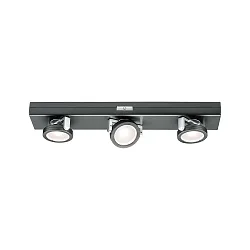 LED Under Cabinet luminaire ROTATE LED, 3 spots, 6x1,5V AAA, anthracite, dimmable, battery powered