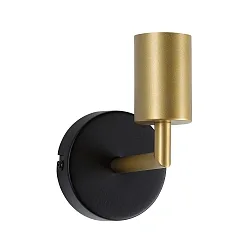 Væglampe RAVI IP44 stiv E27 IP44, guld, sort