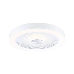 Væg- og Loftlampe VOLEA Ø 40CM direkte / indirekte IP44, sølv, hvid dæmpbar